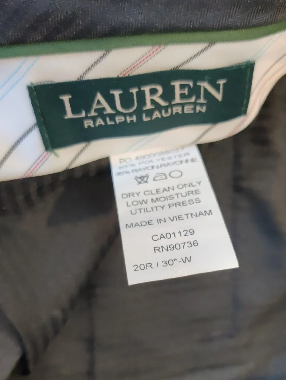 Ralph Lauren Light Gray Pleated Dress Pants for Kids 20R